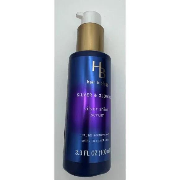 Hair Biology Silver & Glowing Silver Shine Serum for Gray Hair 3.3 fl oz 100 mL - Picture 1 of 3